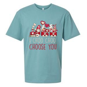 I Choo Choo Choose You Valentines Day Train Gnomes Gift Sueded Cloud Jersey T-Shirt