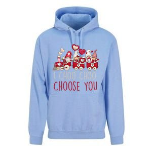 I Choo Choo Choose You Valentines Day Train Gnomes Gift Unisex Surf Hoodie