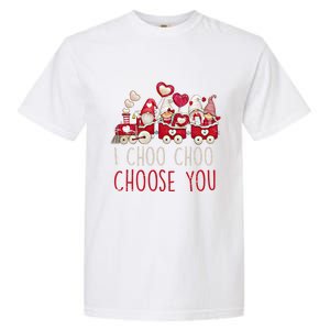 I Choo Choo Choose You Valentines Day Train Gnomes Gift Garment-Dyed Heavyweight T-Shirt