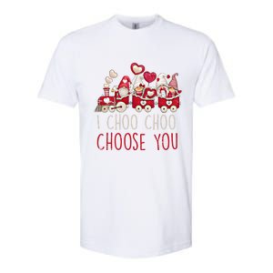 I Choo Choo Choose You Valentines Day Train Gnomes Gift Softstyle CVC T-Shirt