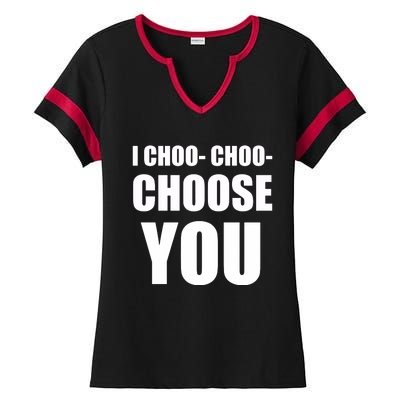 I Choo Choo Choose You Valentines Day Ladies Halftime Notch Neck Tee