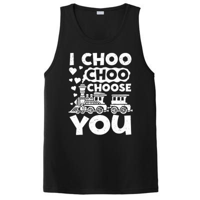 I Choo Choo Choose You Valentines Day Train Locomotive Cute Gift PosiCharge Competitor Tank