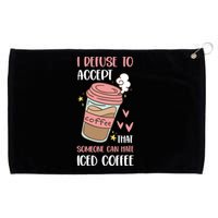 Iced Coffee Cold Brew Latte Coffeeholic Caffeine Espresso Grommeted Golf Towel