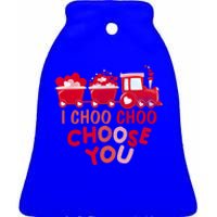 I Choo Choo Choose You Valentines Day Train Meaningful Gift Ceramic Bell Ornament