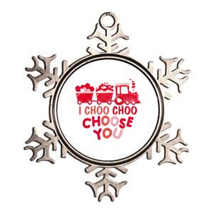 I Choo Choo Choose You Valentines Day Train Meaningful Gift Metallic Star Ornament