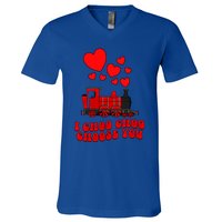 I Choo Choo Choose You Valentines Day Train Gift V-Neck T-Shirt