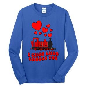 I Choo Choo Choose You Valentines Day Train Gift Tall Long Sleeve T-Shirt