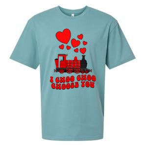 I Choo Choo Choose You Valentines Day Train Gift Sueded Cloud Jersey T-Shirt