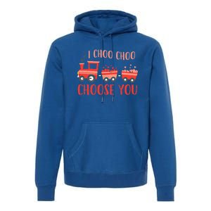 I Choo Choo Choose You Valentines Day Train Cute Gift Premium Hoodie