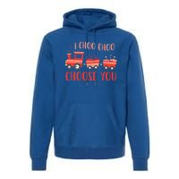 I Choo Choo Choose You Valentines Day Train Cute Gift Premium Hoodie