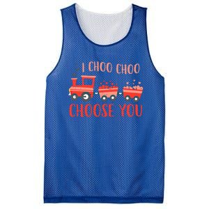 I Choo Choo Choose You Valentines Day Train Cute Gift Mesh Reversible Basketball Jersey Tank