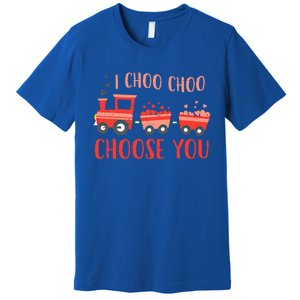 I Choo Choo Choose You Valentines Day Train Cute Gift Premium T-Shirt