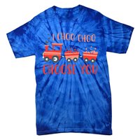 I Choo Choo Choose You Valentines Day Train Cute Gift Tie-Dye T-Shirt