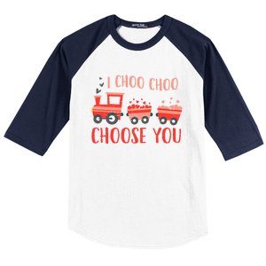 I Choo Choo Choose You Valentines Day Train Cute Gift Baseball Sleeve Shirt