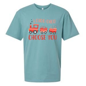 I Choo Choo Choose You Valentines Day Train Cute Gift Sueded Cloud Jersey T-Shirt