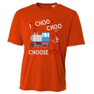 I Choo Choo Choose You Valentines Day Train Gift Cooling Performance Crew T-Shirt