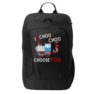 I Choo Choo Choose You Valentines Day Train Gift City Backpack