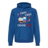 I Choo Choo Choose You Valentines Day Train Gift Premium Hoodie