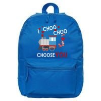 I Choo Choo Choose You Valentines Day Train Gift 16 in Basic Backpack