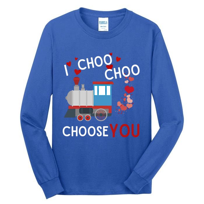 I Choo Choo Choose You Valentines Day Train Gift Tall Long Sleeve T-Shirt