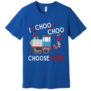 I Choo Choo Choose You Valentines Day Train Gift Premium T-Shirt