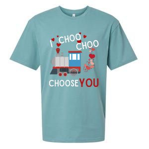 I Choo Choo Choose You Valentines Day Train Gift Sueded Cloud Jersey T-Shirt