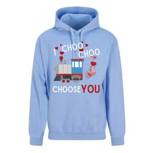 I Choo Choo Choose You Valentines Day Train Gift Unisex Surf Hoodie