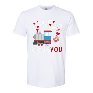 I Choo Choo Choose You Valentines Day Train Gift Softstyle CVC T-Shirt