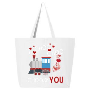 I Choo Choo Choose You Valentines Day Train Gift 25L Jumbo Tote