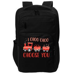 I Choo Choo Choose You Valentines Day Train Gift Impact Tech Backpack