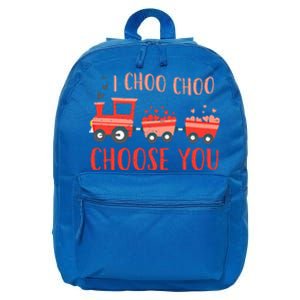 I Choo Choo Choose You Valentines Day Train Gift 16 in Basic Backpack