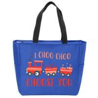 I Choo Choo Choose You Valentines Day Train Gift Zip Tote Bag