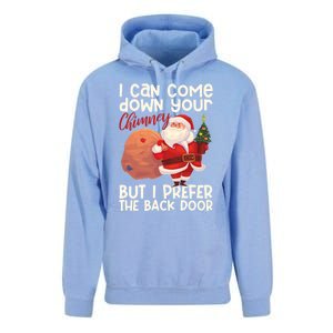 I Can Come Down Your Chimney But I Prefer The Back Door Xmas Gift Unisex Surf Hoodie