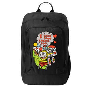 I Choo Choo Choose You Valentines Day Train Gift City Backpack