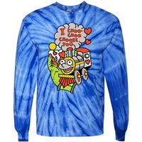 I Choo Choo Choose You Valentines Day Train Gift Tie-Dye Long Sleeve Shirt