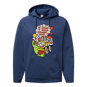 I Choo Choo Choose You Valentines Day Train Gift Performance Fleece Hoodie