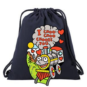 I Choo Choo Choose You Valentines Day Train Gift Drawstring Bag