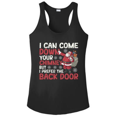 I Can Come Down Your Chimney Dirty Santa Claus Jokes Xmas Pj Gift Ladies PosiCharge Competitor Racerback Tank