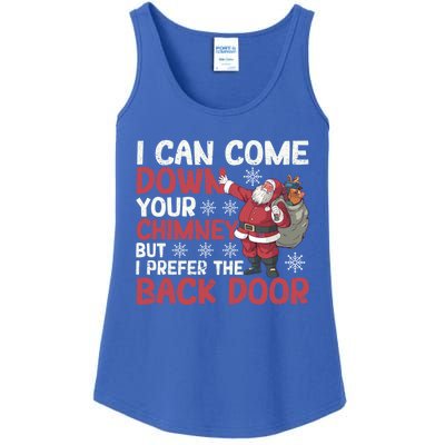 I Can Come Down Your Chimney Dirty Santa Claus Jokes Xmas Pj Gift Ladies Essential Tank