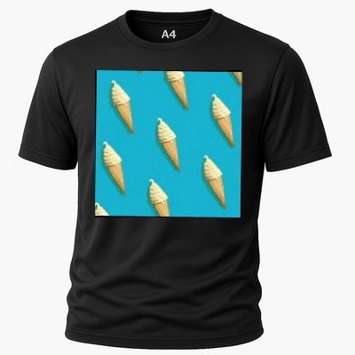 Ice Cream Cone Pattern Performance Shirt
