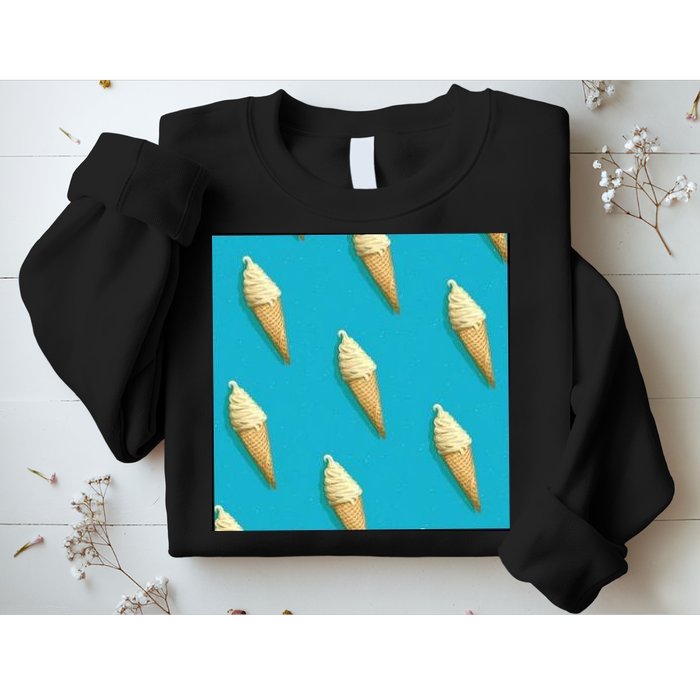 Ice Cream Cone Pattern Sweatshirt