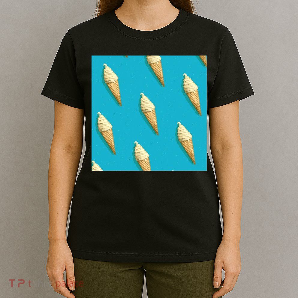 Ice Cream Cone Pattern T-Shirt