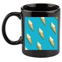 Ice Cream Cone Pattern 11oz C Handle Ceramic Mug