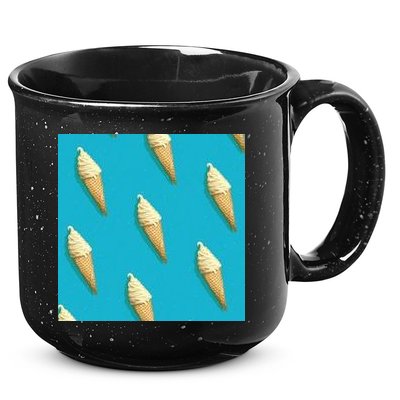Ice Cream Cone Pattern 15oz Campfire Ceramic Mug