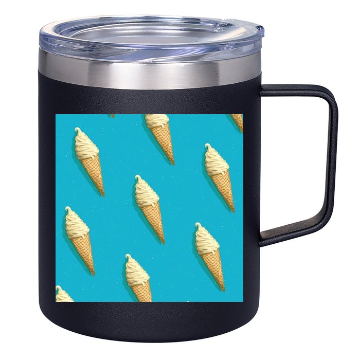 Ice Cream Cone Pattern 12oz Stainless Steel Coffee Mug