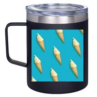 Ice Cream Cone Pattern 12oz Stainless Steel Coffee Mug