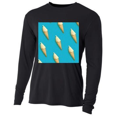 Ice Cream Cone Pattern Cooling Performance Long Sleeve Crew