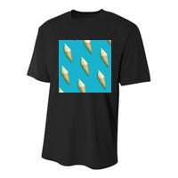 Ice Cream Cone Pattern Youth Performance Sprint T-Shirt