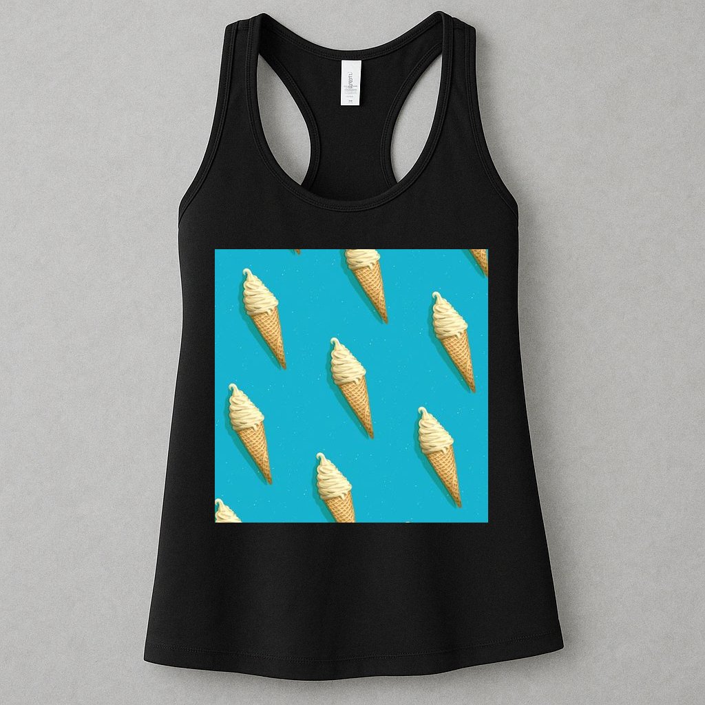 Ice Cream Cone Pattern Womens Tank Top