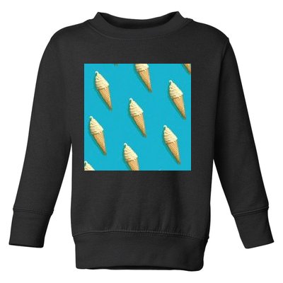Ice Cream Cone Pattern Toddler Sweatshirt